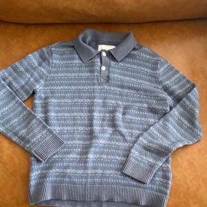 Abercrombie Kids Blue Knit Collared Sweater - Size 9/10